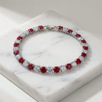 Crimson Royale Tennis Bracelet
