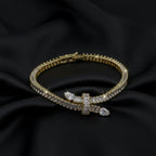 Infinity Ribbon Diamond Tennis Bracelet