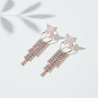 Butterfly Crystal Tassel Earrings