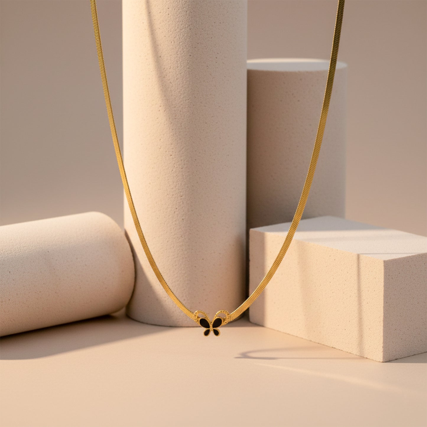 Dainty Minimal Flower Gold Chain Necklace