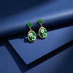 Verdant Blossom Luxe Statement Earrings