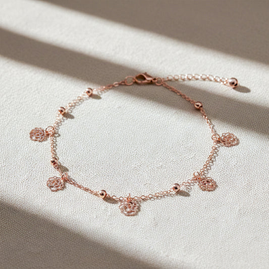Aura Charm Rose Gold Anklet