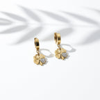Luck Clover Gold Drop Earrings