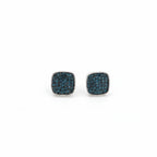 Midnight Blue Square Studs Earrings