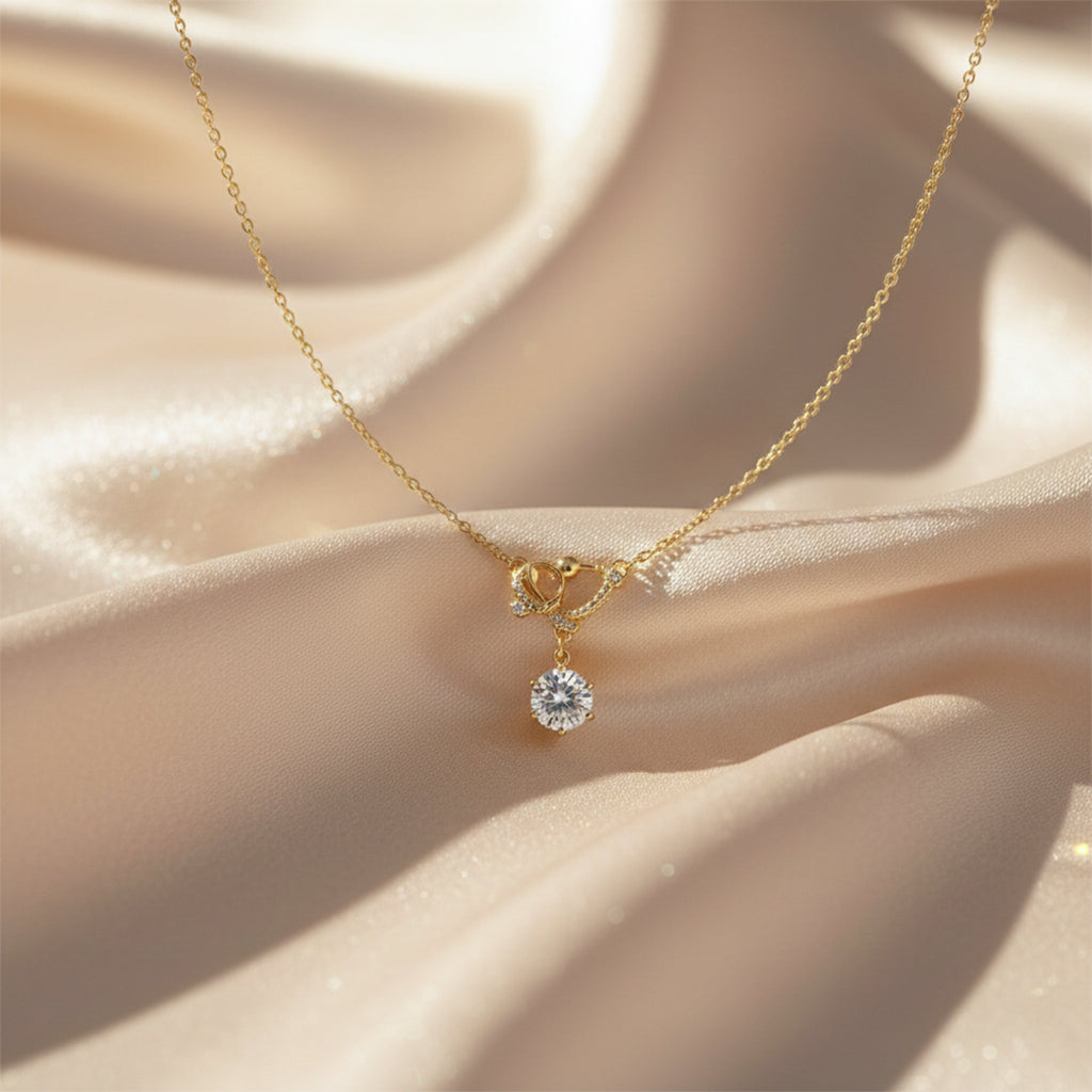 Solitaire Diamond Pendant Necklace