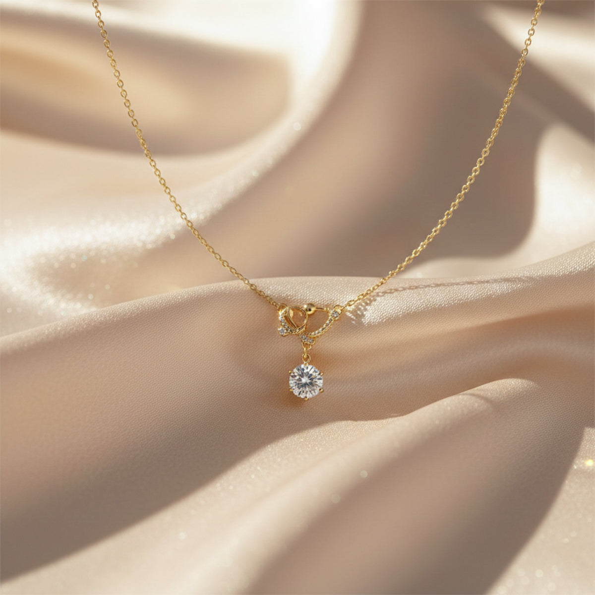 Solitaire Diamond Pendant Necklace