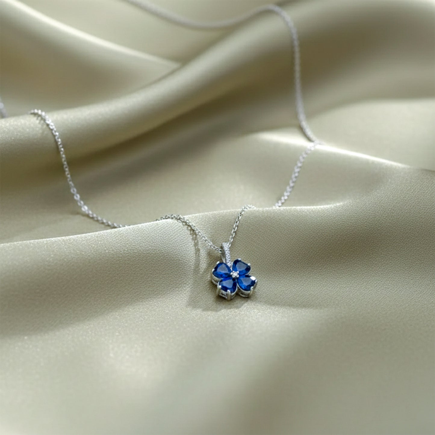 Aurielle Sapphire Bloom Necklace