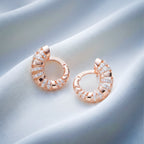 Diamond Enamel Hoop Earrings