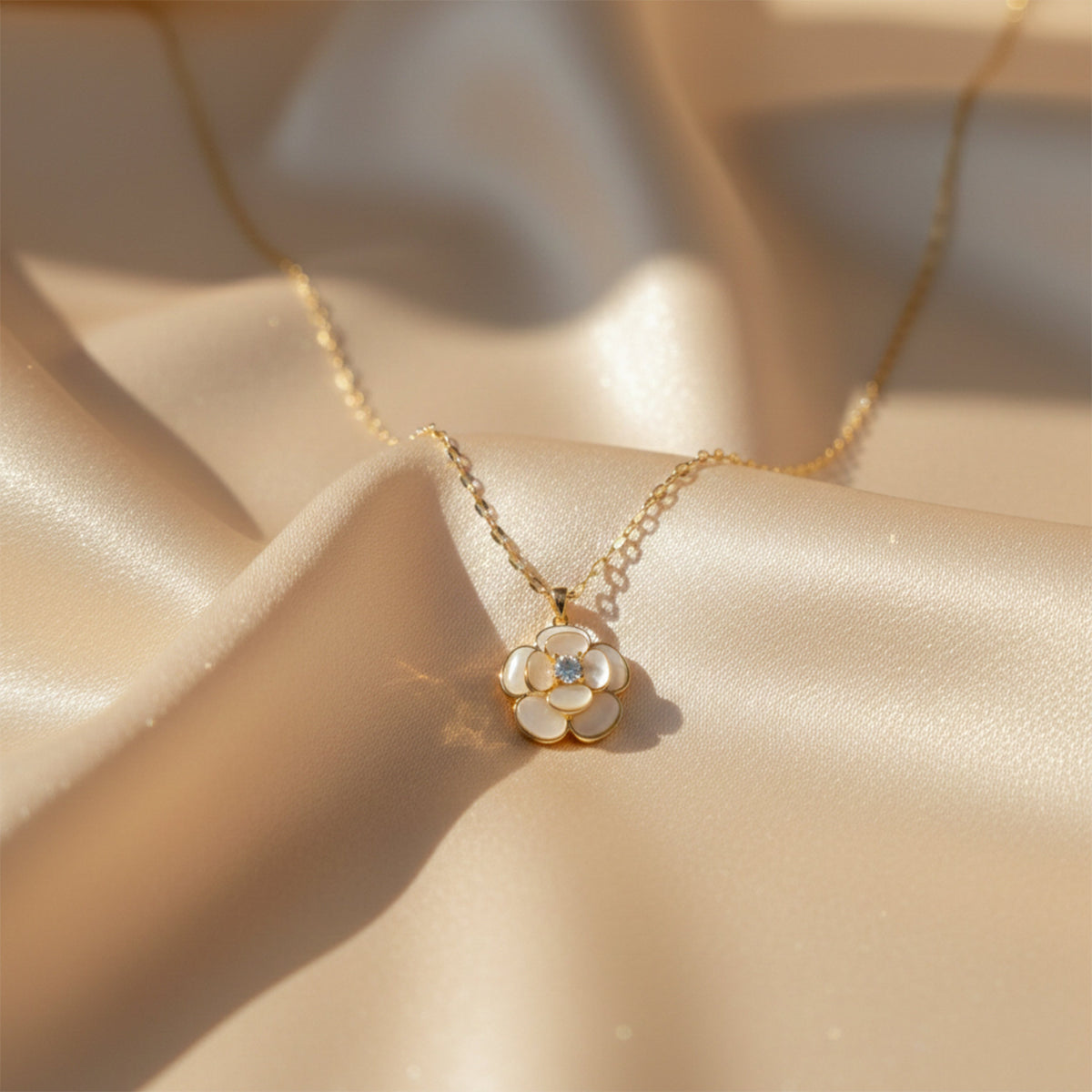 Petite White Blossom Necklace
