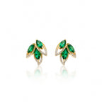 Luxury Emerald Leaf Drop Earrings