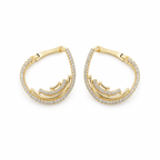 Elite Halo Zircon Hoop Earrings