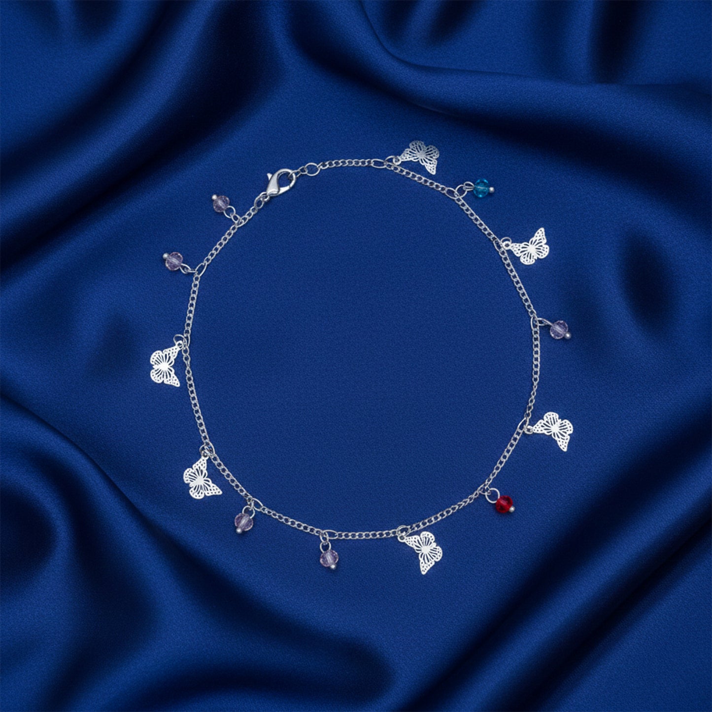 Flutter Butterfly Charm Anklet