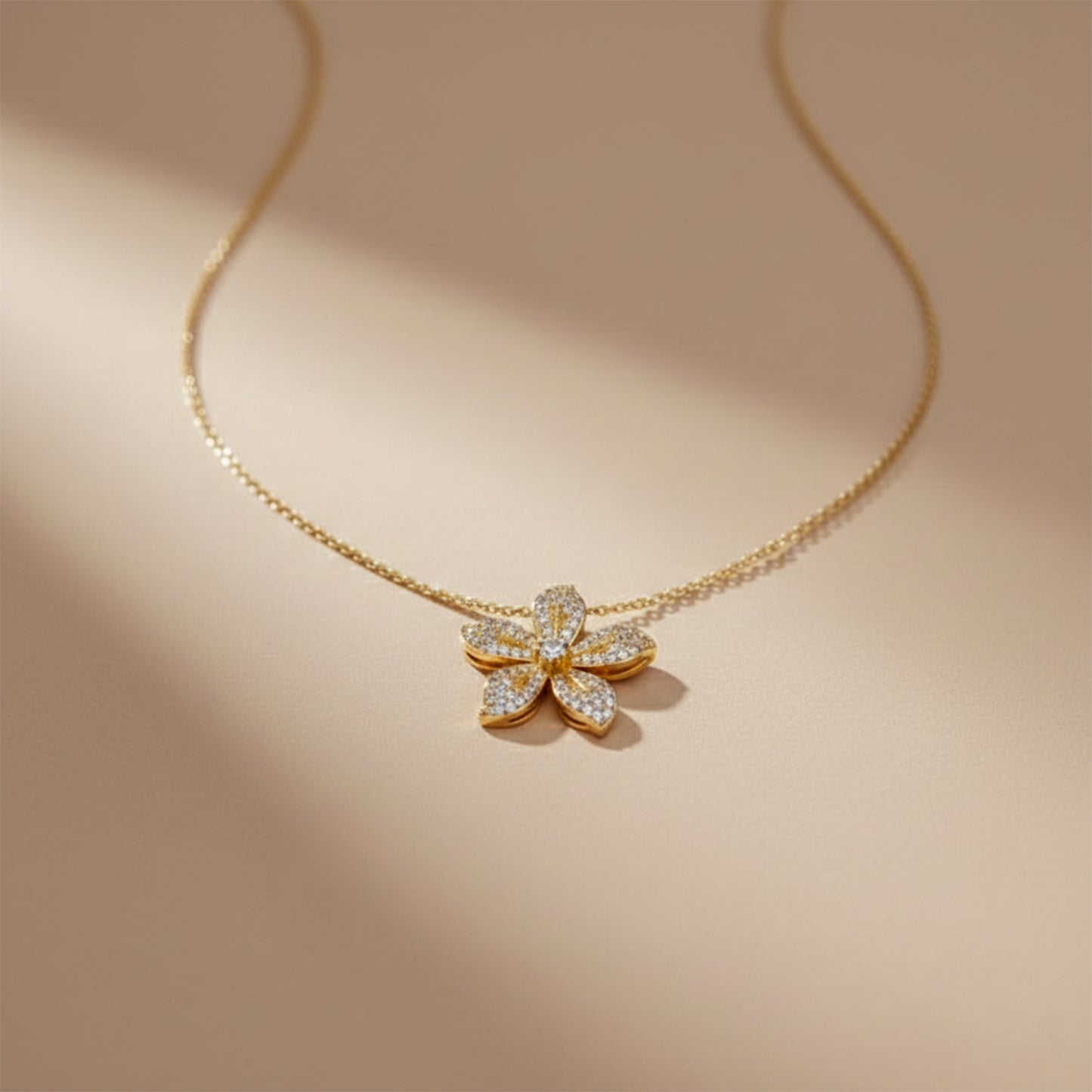 Luxe Floral Sparkle Necklace