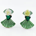 Luxury Blossom Emerald Earrings