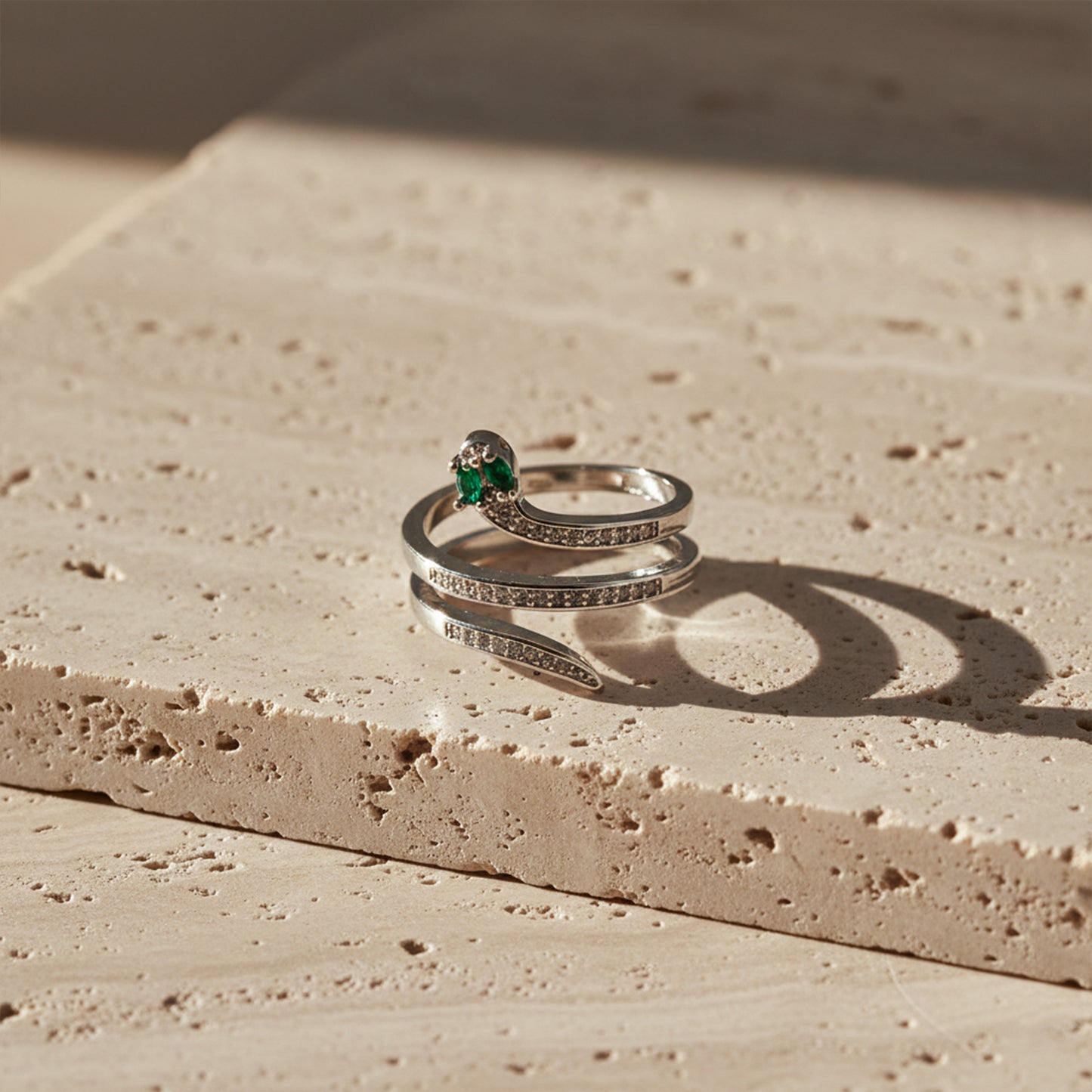 Mystic Emerald Diamond Wrap Ring