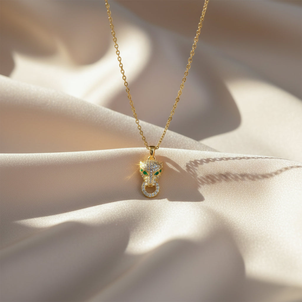 Crystal Leopard Pendant Necklace