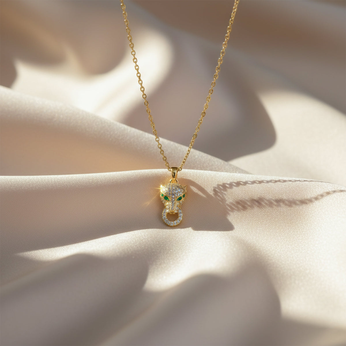Crystal Leopard Pendant Necklace