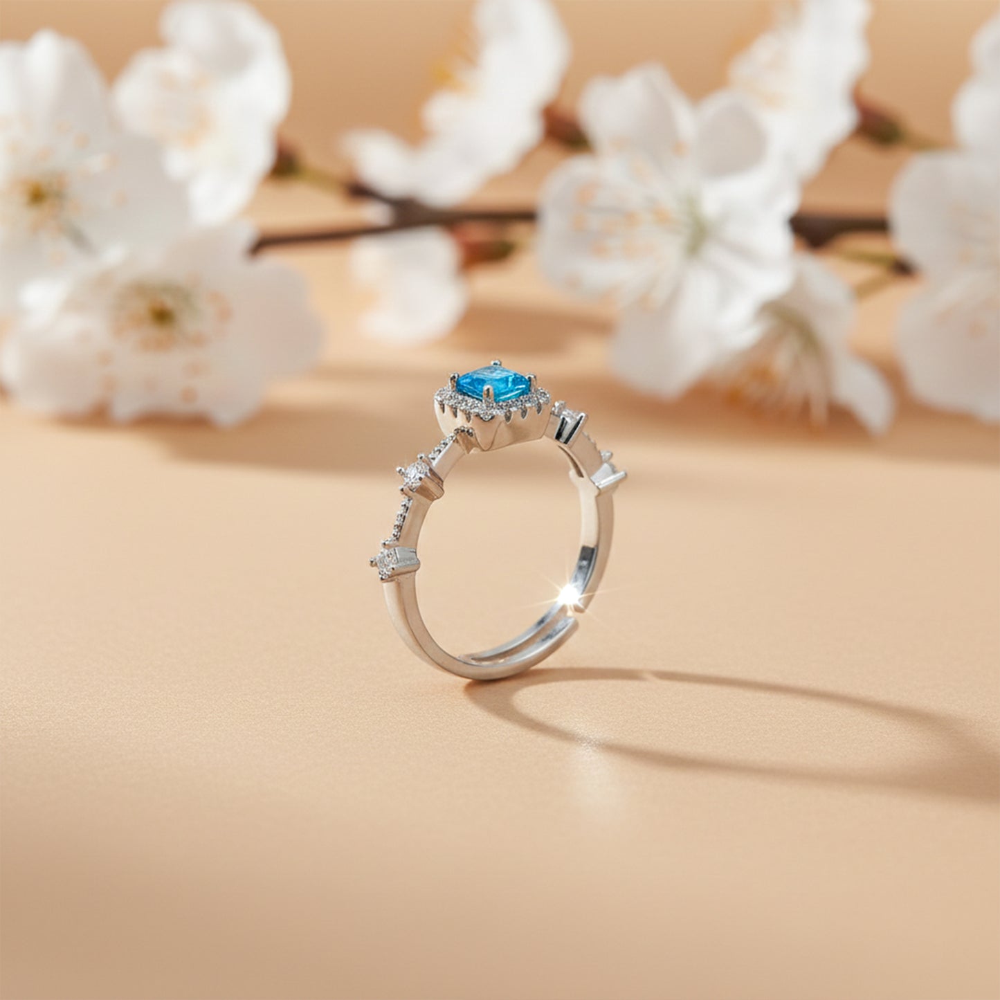 Ocean Sapphire Diamond Ring