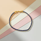 Azure Elegance Diamond Tennis Bracelet