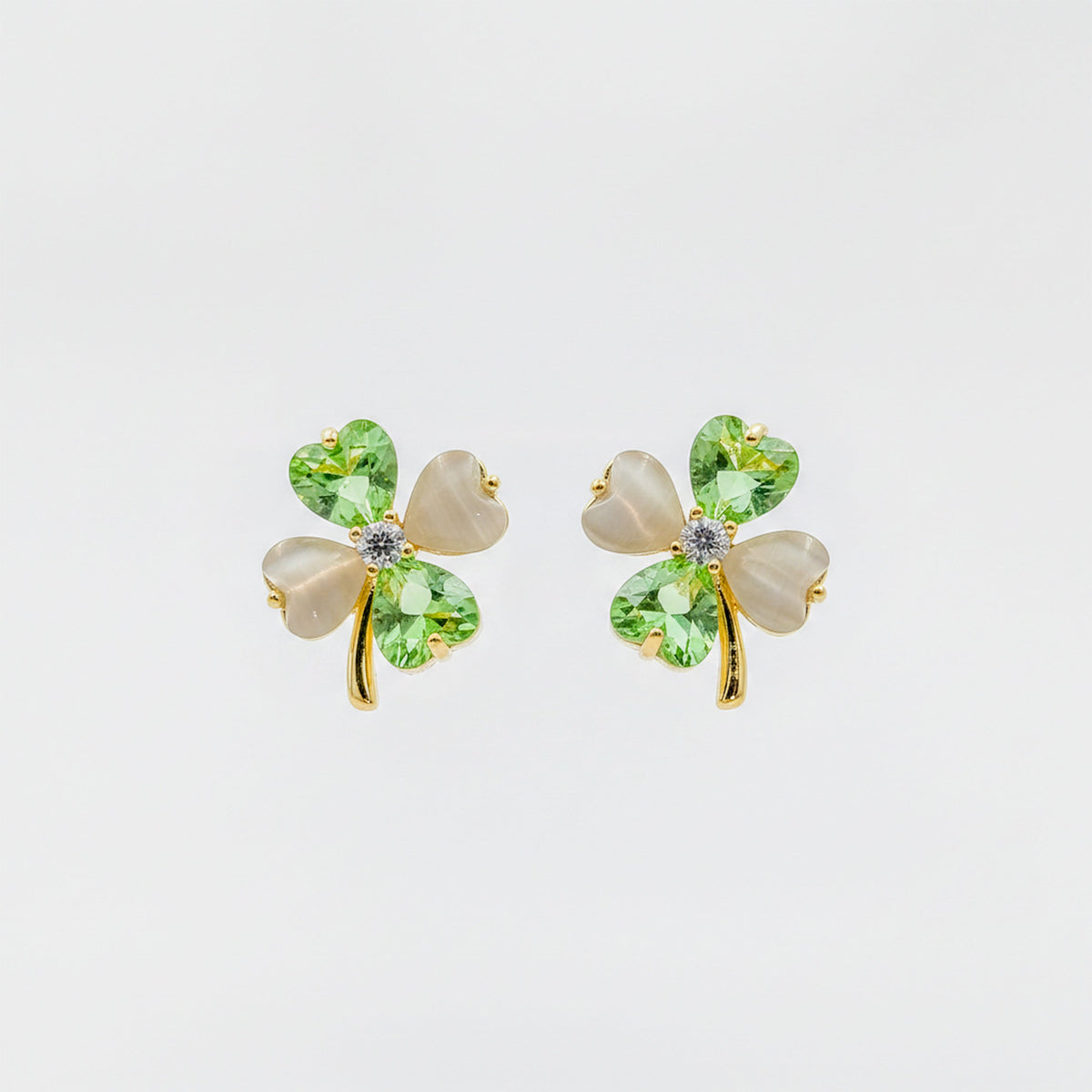 Verdant Elegance Clover Earrings