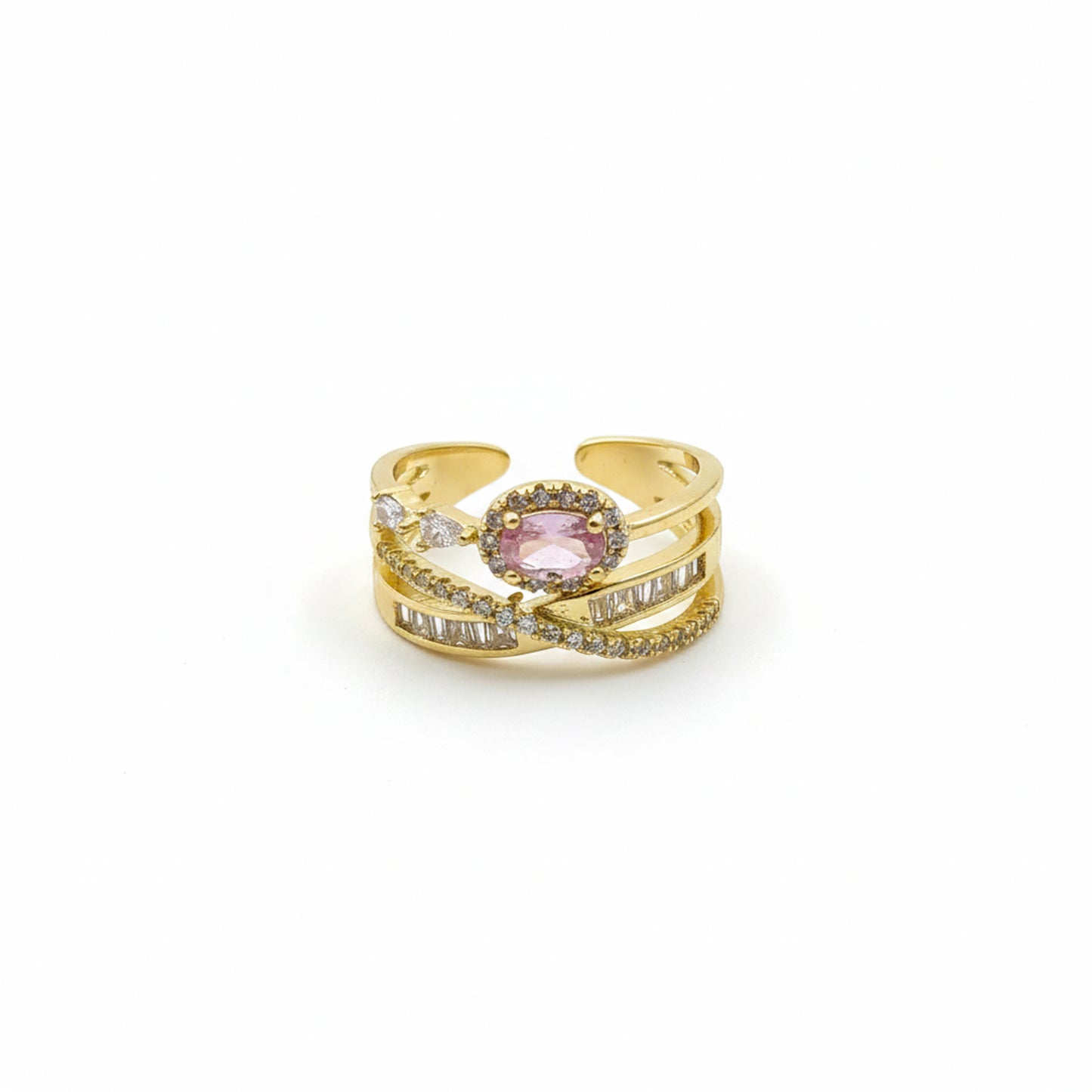 Blush Royale Pink Diamond Criss-Cross Ring