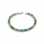 Multi-Color Gemstone Tennis Bracelet