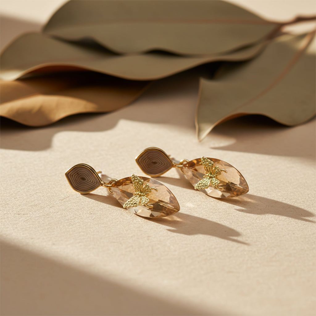 Nova Crystal Butterfly Earrings