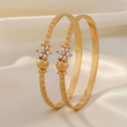 Floral Stone Kada Bangles