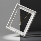Floral Diamond Pearl Drop Gold Necklace