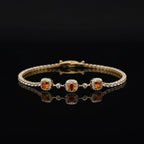 Majestic Ruby Halo Tennis Bracelet
