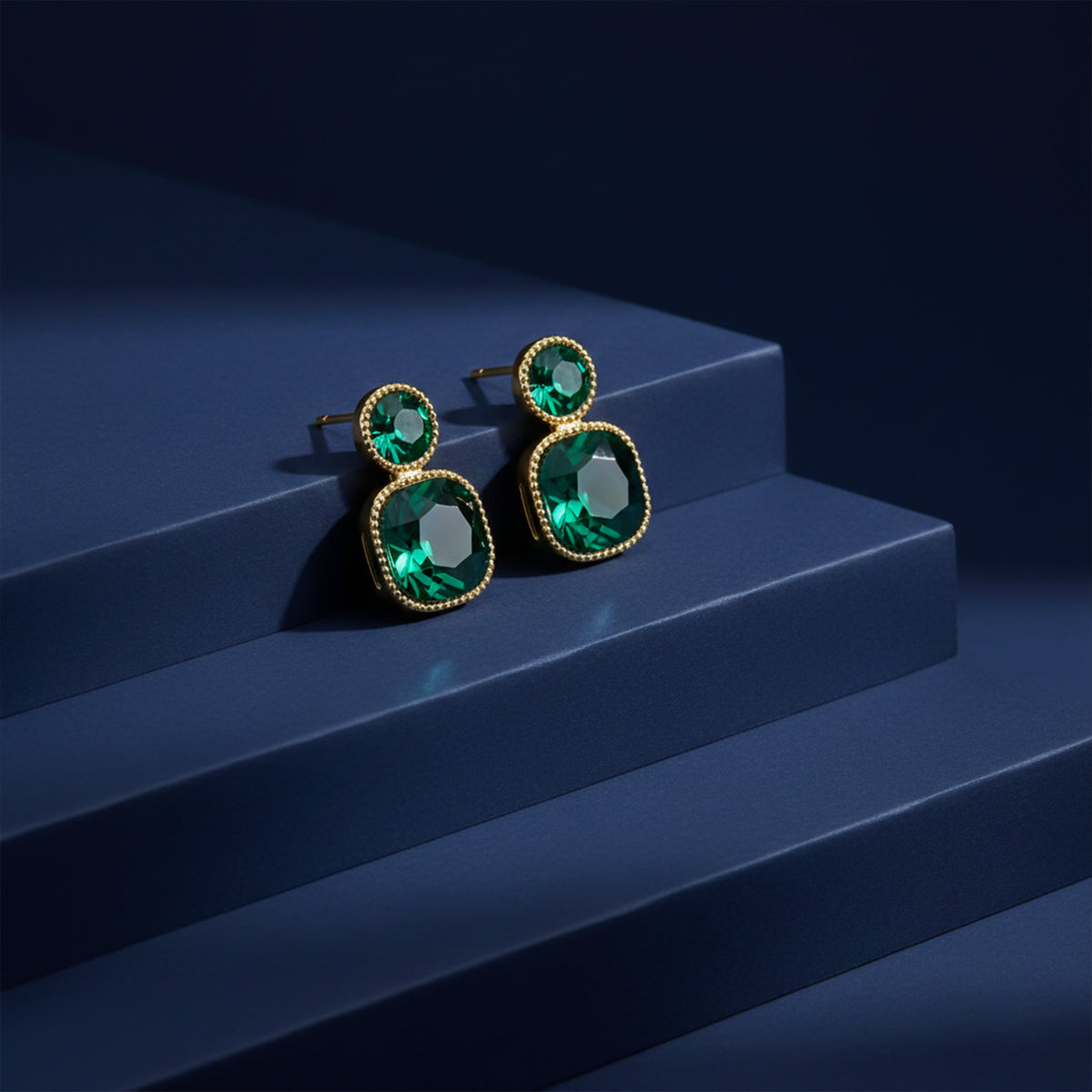 Green Gemstone Earrings