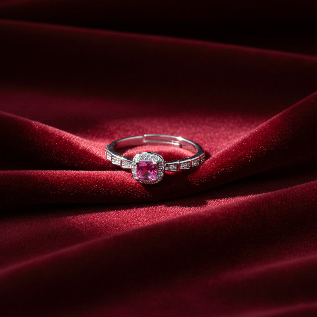 Rose Royale Pink Halo Ring