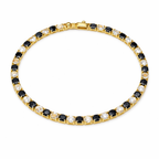 Black & Gold Imperial Tennis Bracelet