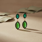 Green Radiance Drop Earrings