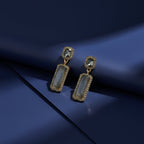 Chic Grey Crystal Statement Earrings