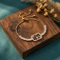 Opulent Multicolor Baguette Stone Bracelet