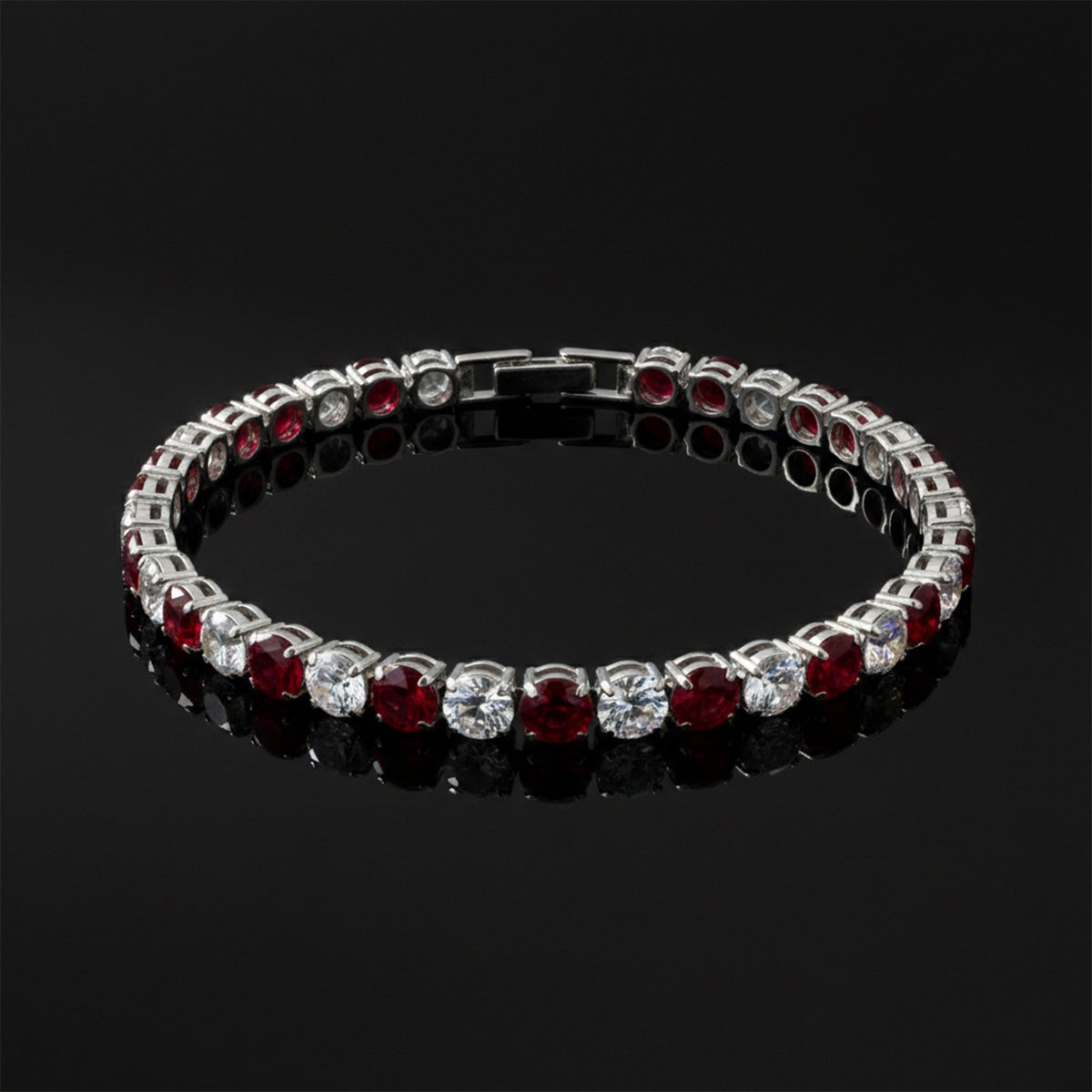 Crimson Royale Tennis Bracelet
