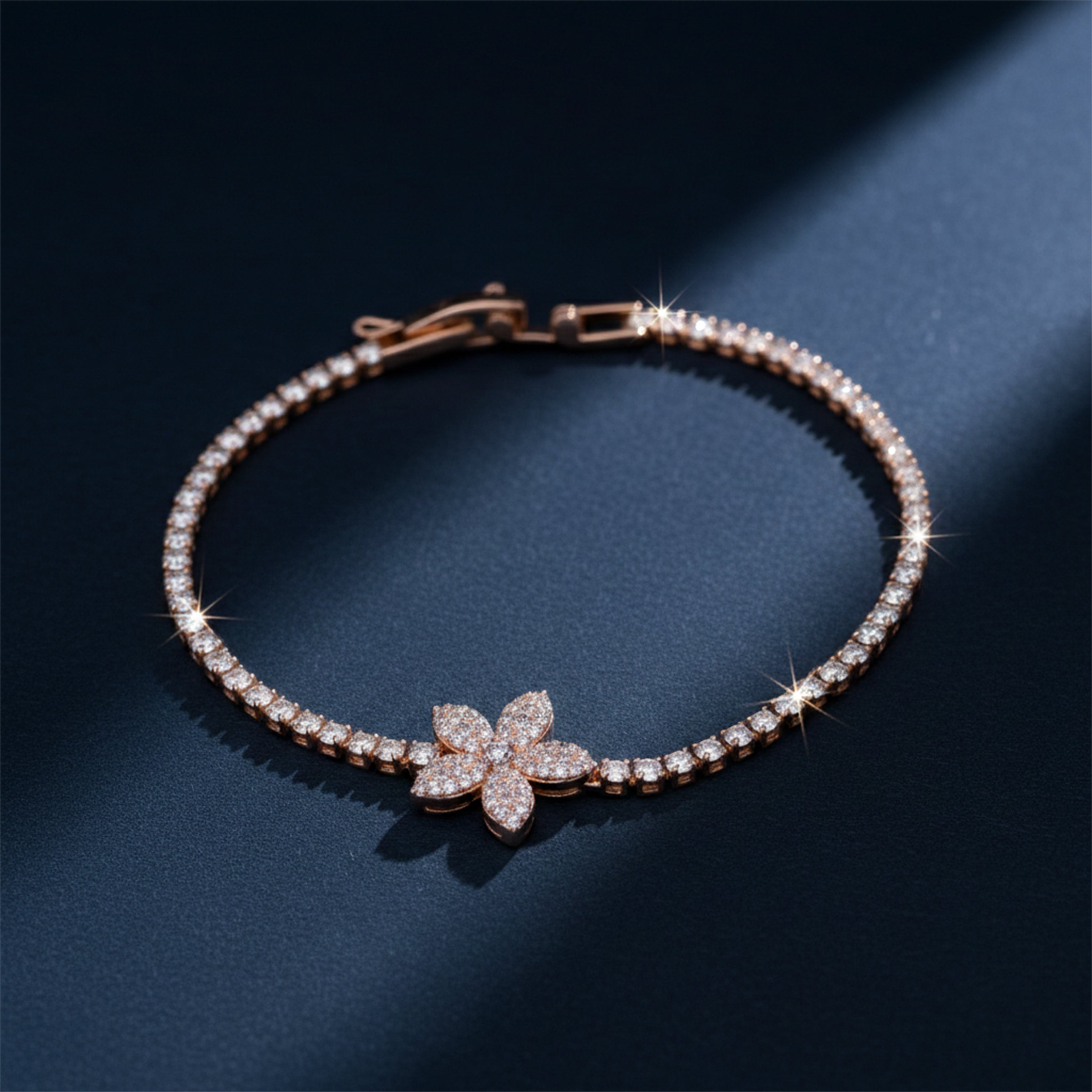 Flora Royale Diamond Tennis Bracelet”