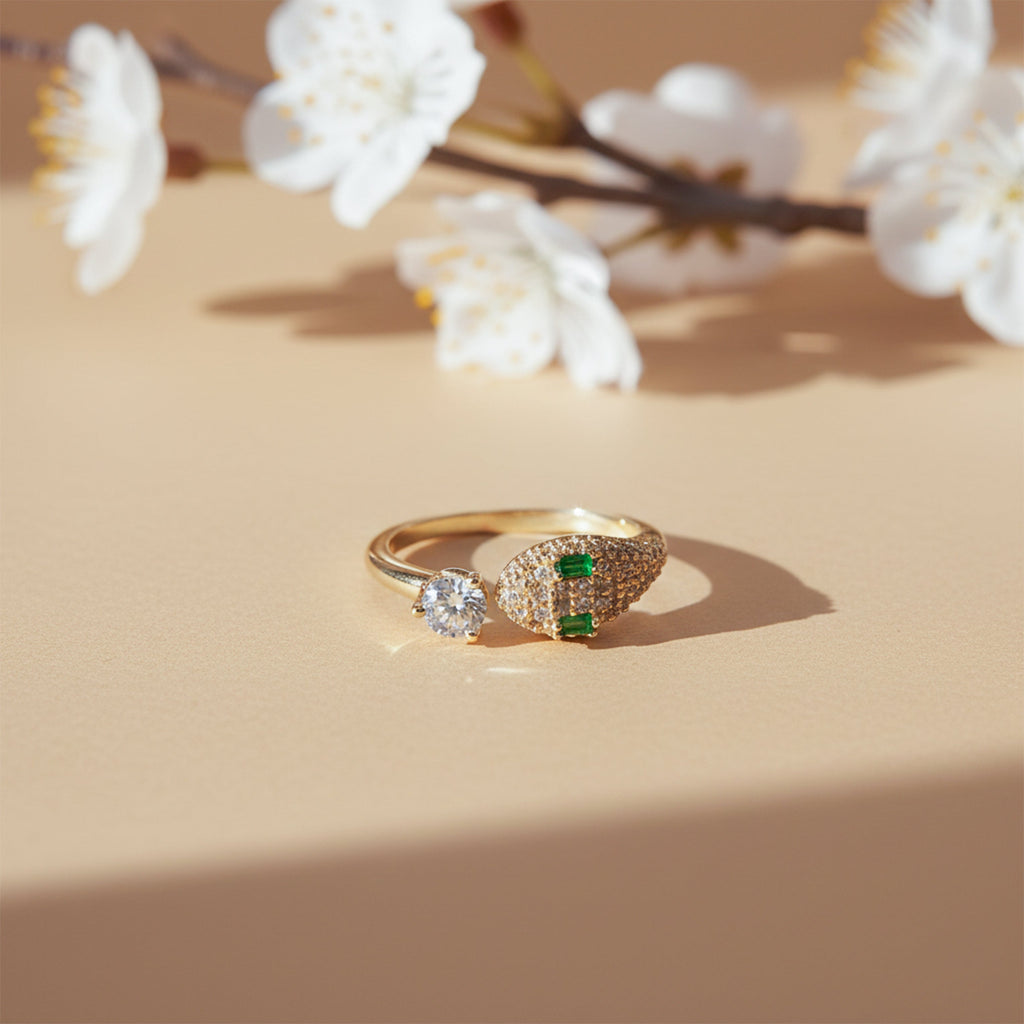 Venom Luxe Diamond Snake Ring