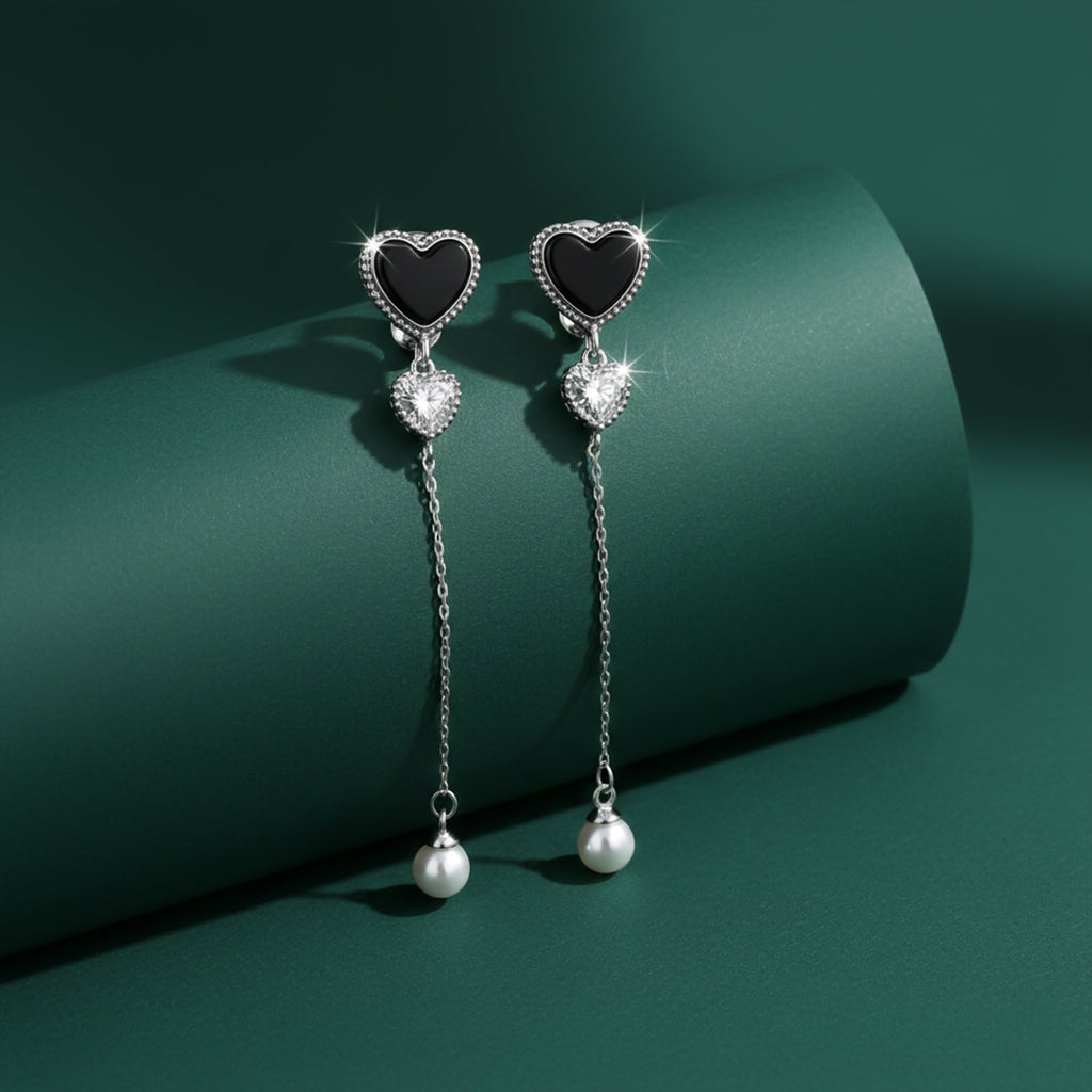 Obsidian Love Pearl Drops