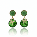 Green Royale Drops Earrings