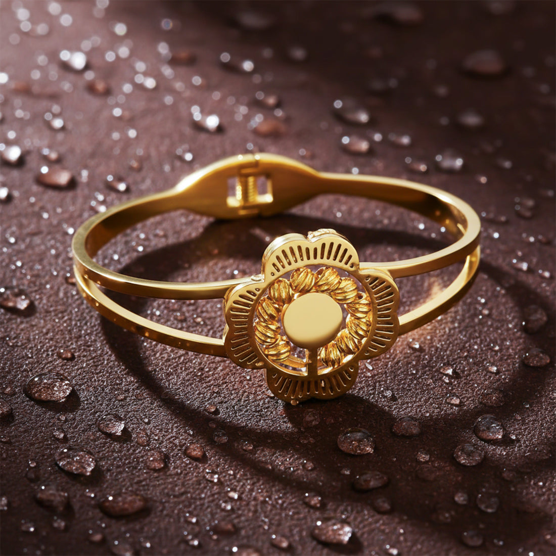 Luxora Floral Gold Kada