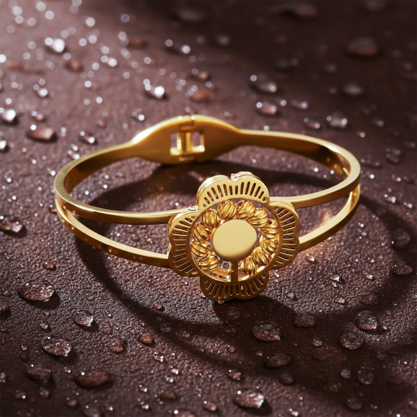 Luxora Floral Gold Kada