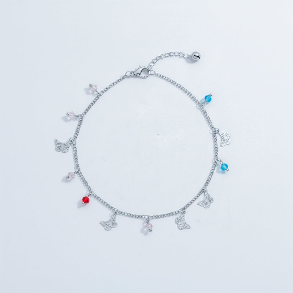 Flutter Butterfly Charm Anklet