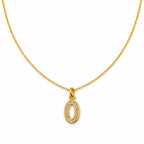 Luxe Gold Oval Crystal Pendant Necklace