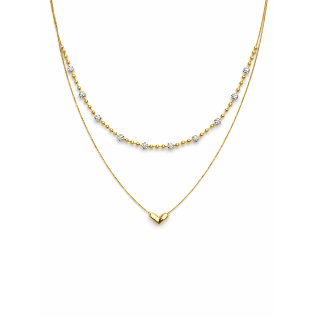Luxpenny Dual Layer Gold Heart Necklace