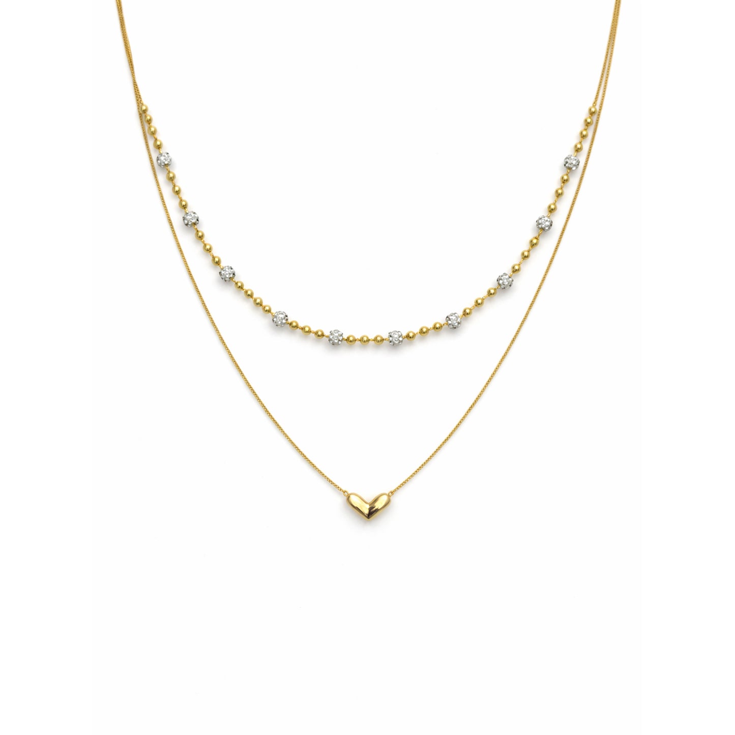 Luxpenny Dual Layer Gold Heart Necklace