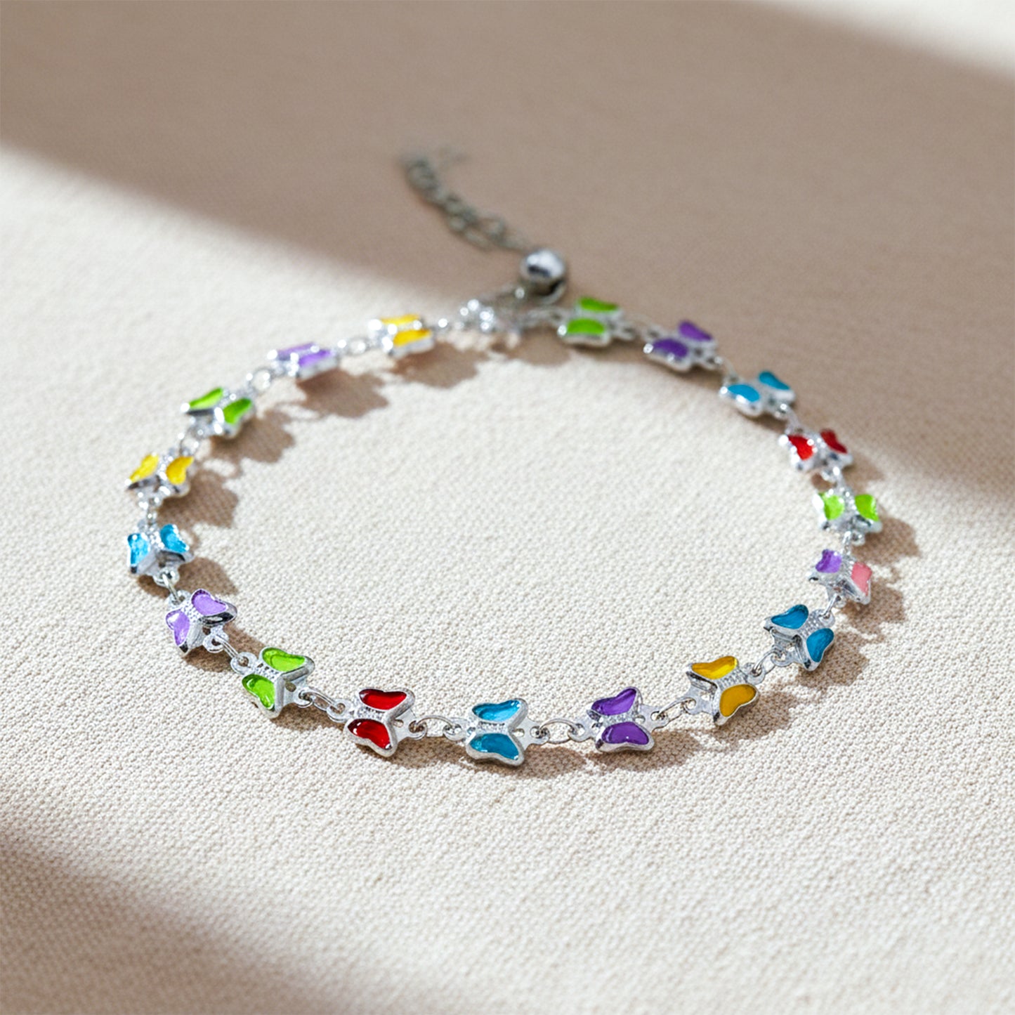 Cute Multicolor Butterfly Chain Anklet