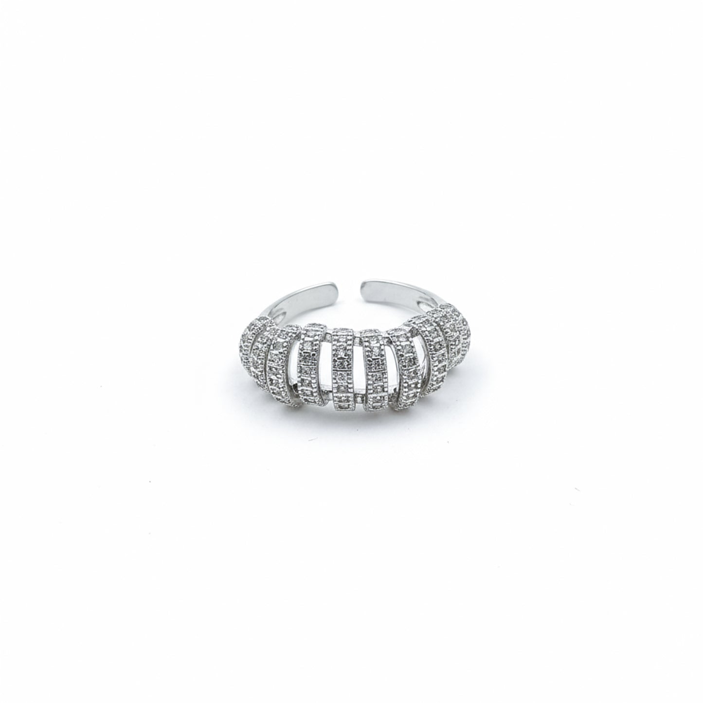 Luxe Pave Diamond Open Band Ring