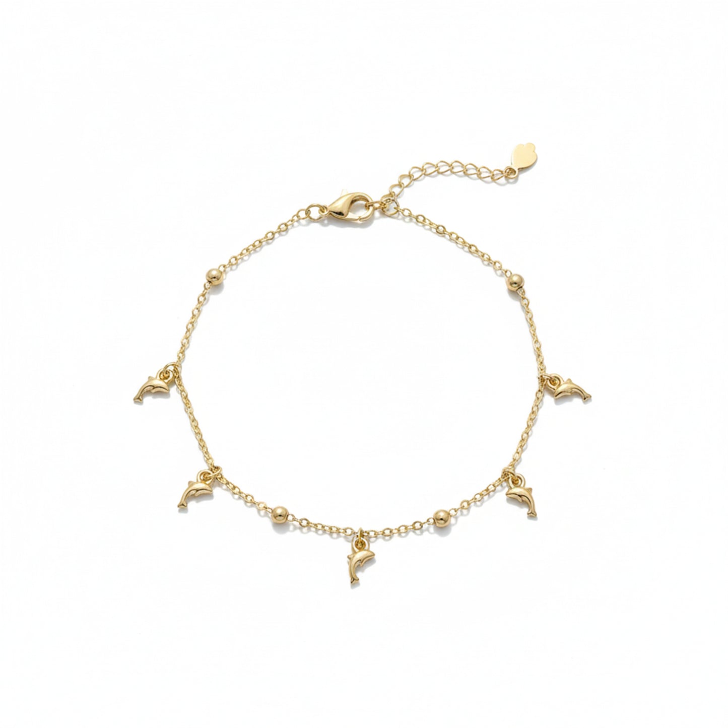 Premium Dolphin Charm Gold Anklet